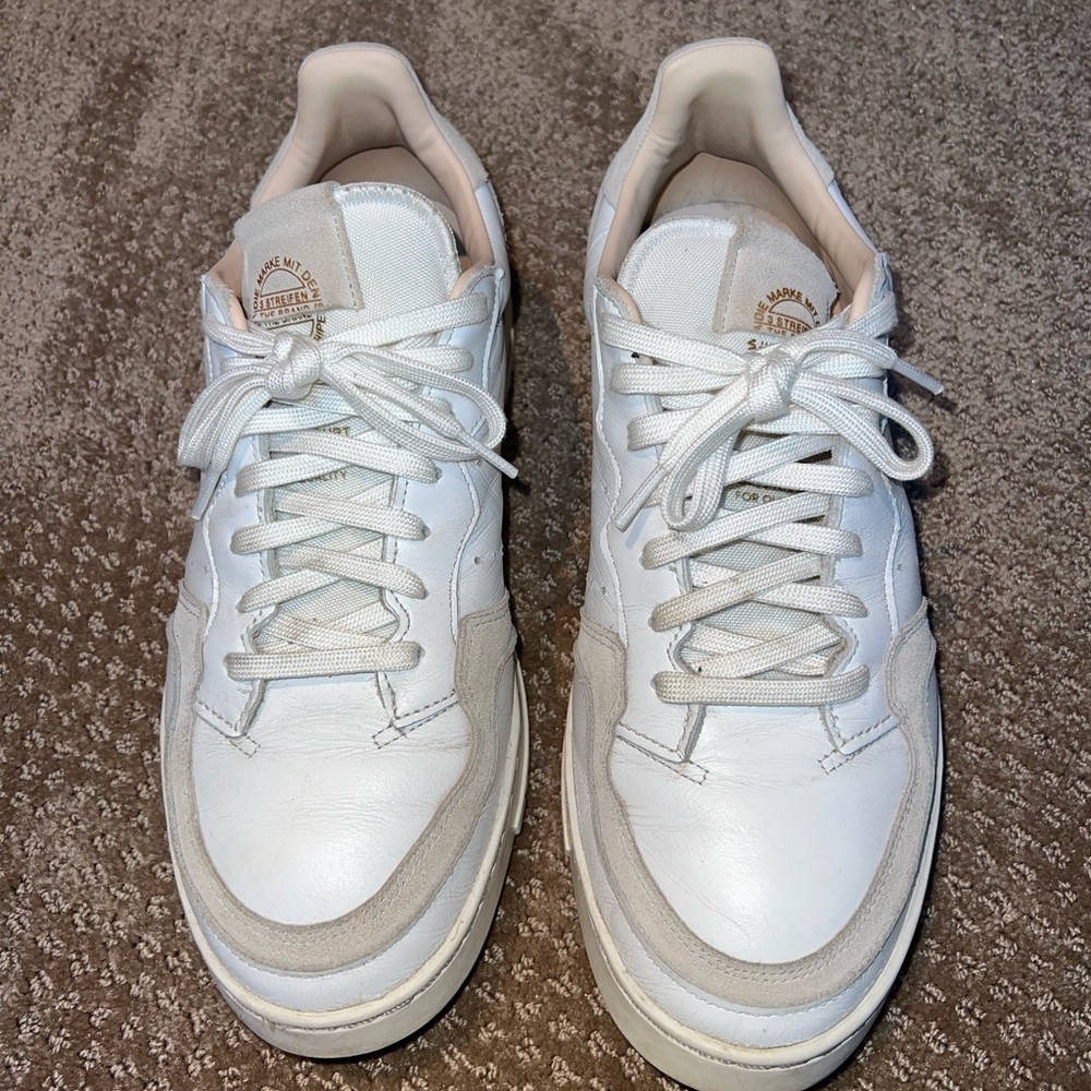 Adidas white sneakers size 11